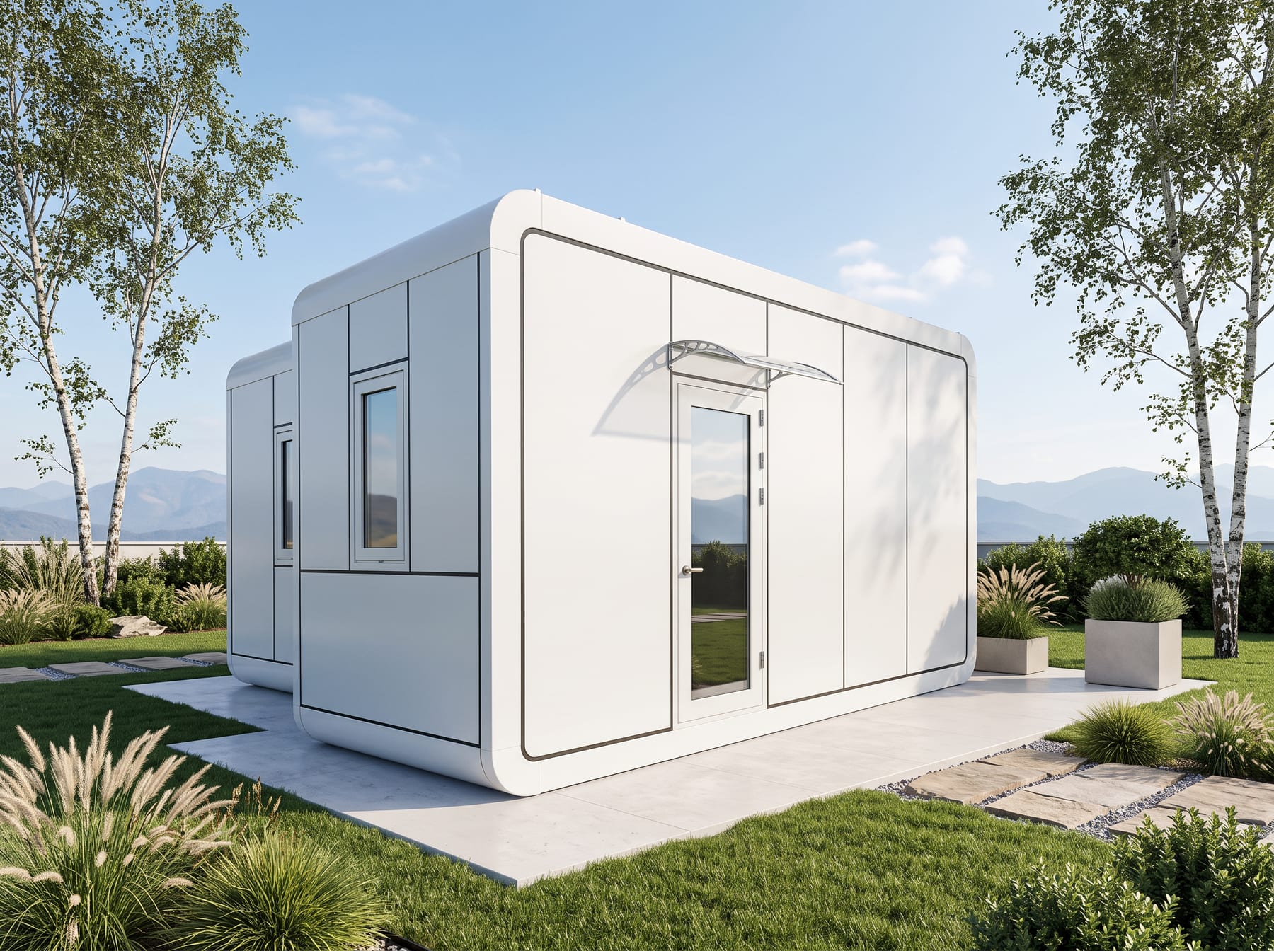 Cabine design de 22,5 m² à extension coulissante